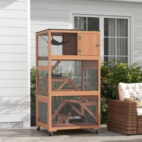 Pet Stairs Cat Climbing Tower Cat House (Option: Orange)