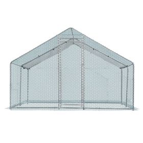 13 X 10 Ft Large Metal Chicken Coop, Walk-in Poultry Cage Chicken Hen Run House With Waterproof Cover, Rabbits Cats Dogs Farm Pen For Outdoor Bac (Option: defaulttitle)